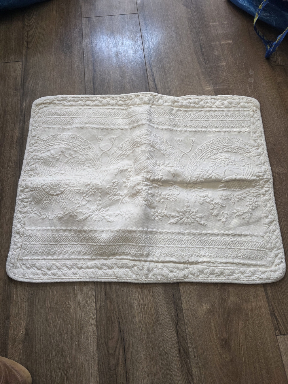 Cream Embossed Pillow Sham